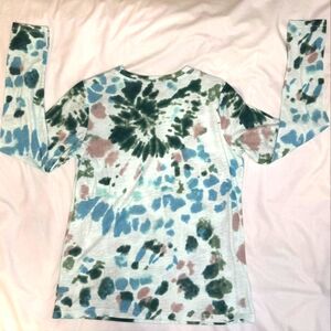 Sonoma Tie Dye Long Sleeved 100% Cotton Everyday T-Shirt- Size XS